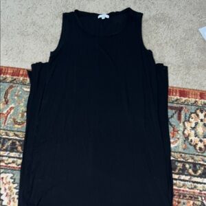 Ankle length black dress